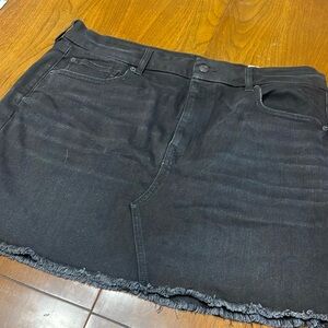 American Eagle curvy high rise mini jean skirt